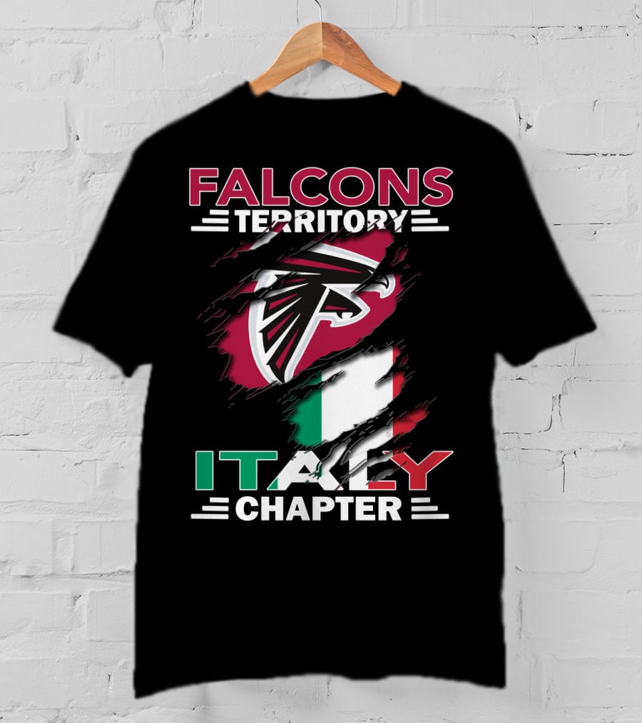 Falcons Territory Italy Chapter Atlanta Italy Flag T-Shirt