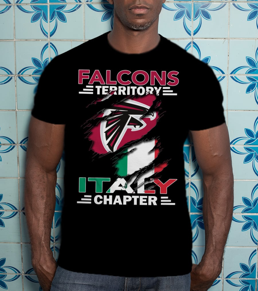 Falcons Territory Italy Chapter Atlanta Italy Flag T-Shirt