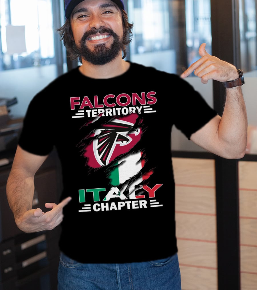 Falcons Territory Italy Chapter Atlanta Italy Flag T-Shirt