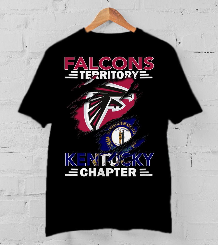 Falcons Territory Kentucky Chapter Commonwealth Flag And Football T-Shirt