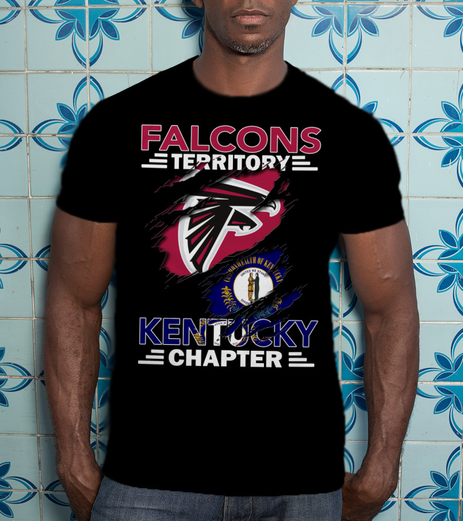 Falcons Territory Kentucky Chapter Commonwealth Flag And Football T-Shirt