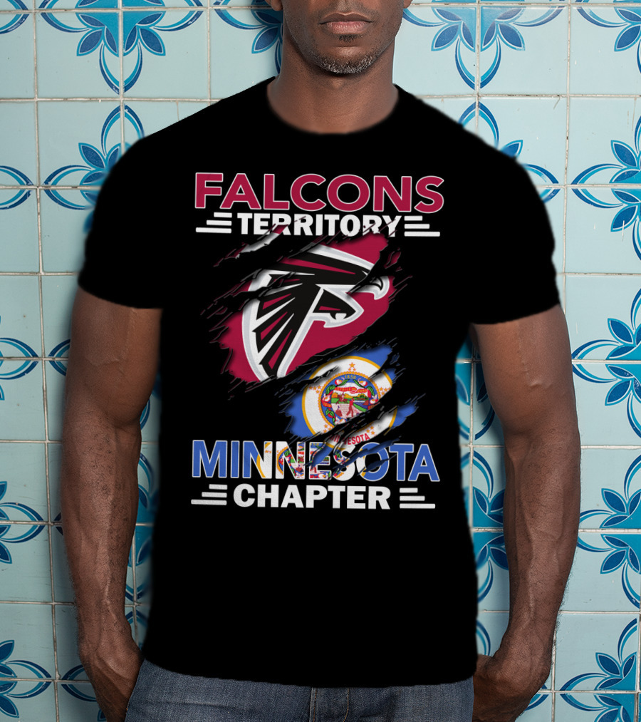 Falcons Territory Minnesota Chapter Sports Logo And State Emblem T-Shirt