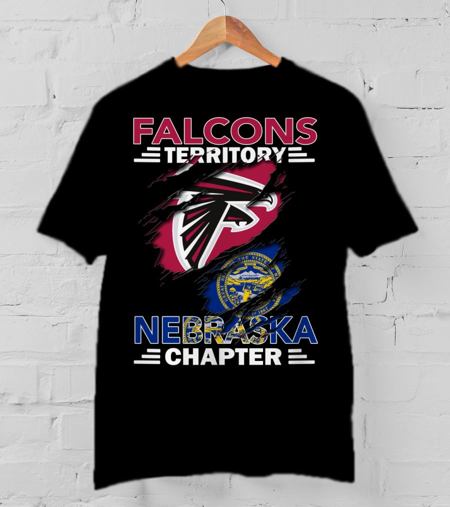 Falcons Territory Nebraska Chapter State Flag T-Shirt