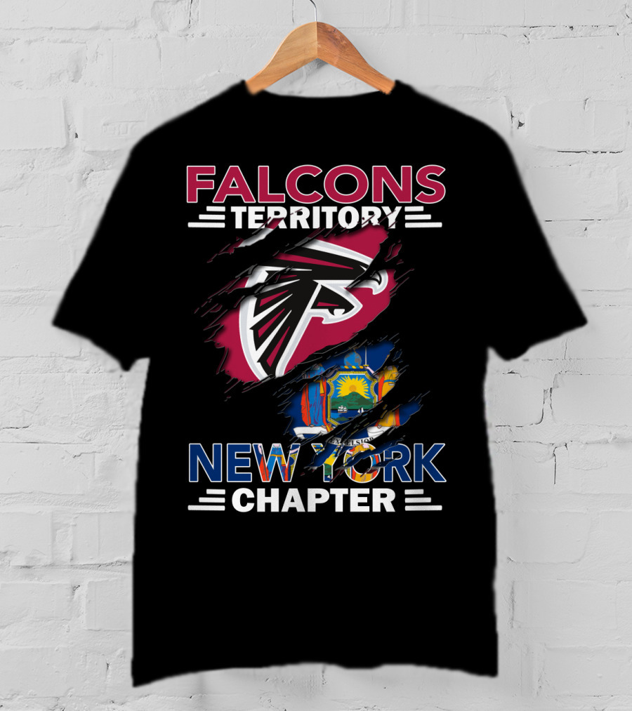 Falcons Territory New York Chapter Atlanta Football Fan Base Yankees T-Shirt
