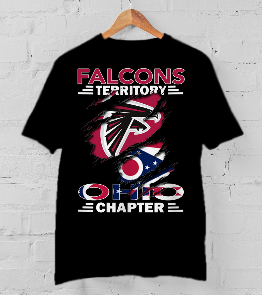 Falcons Territory Ohio Chapter Flag And Logo Integration T-Shirt