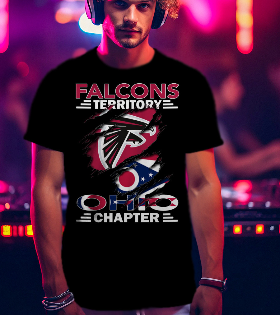 Falcons Territory Ohio Chapter Flag And Logo Integration T-Shirt
