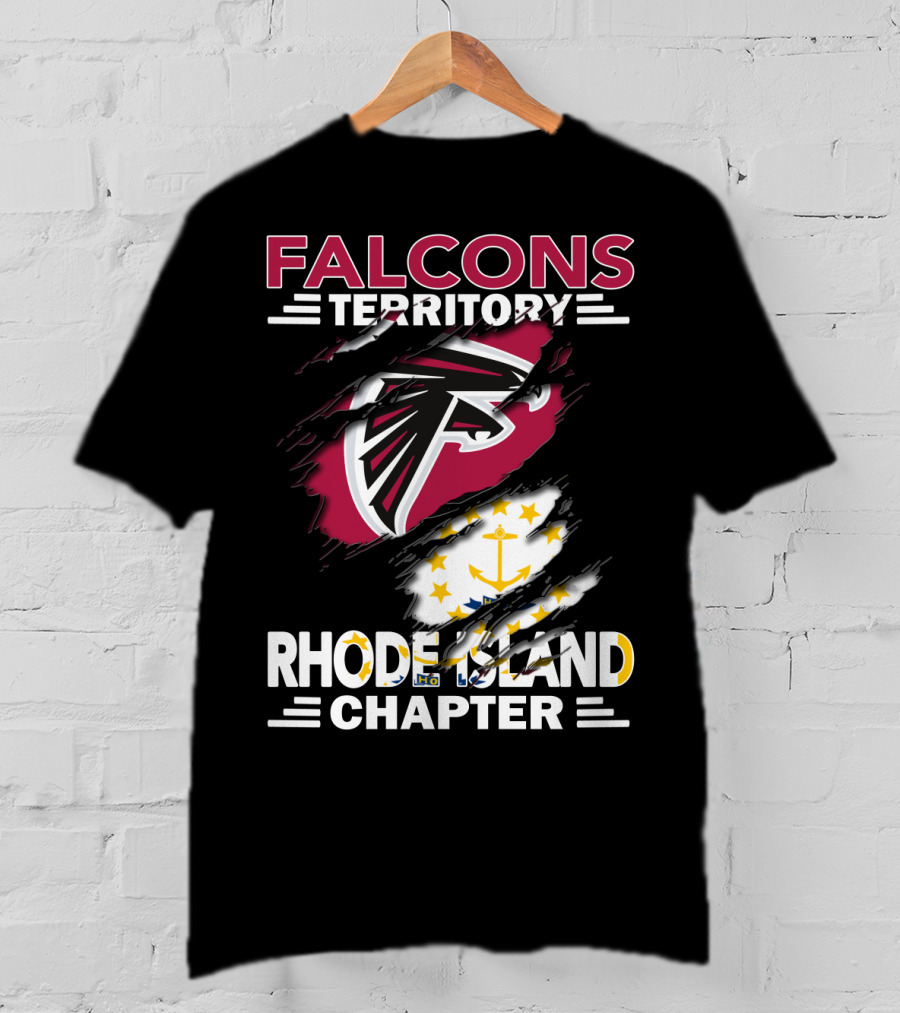Falcons Territory Rhode Island Chapter Logo Flag T-Shirt