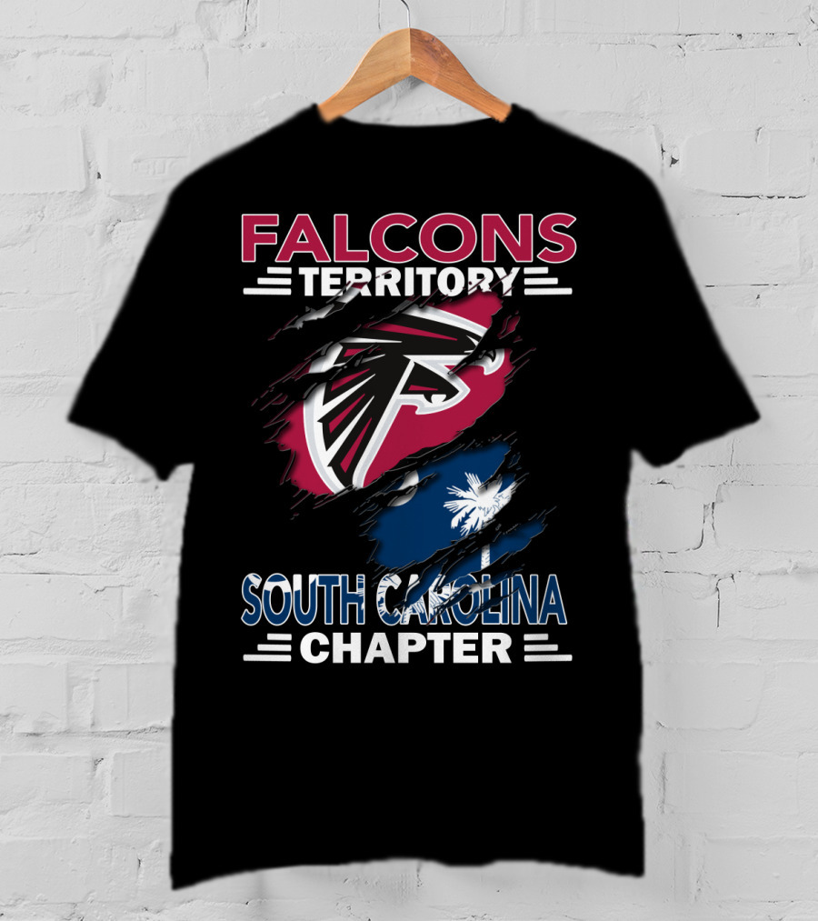 Falcons Territory South Carolina Chapter NFL Fan Club Logo Peeling Layers T-Shirt
