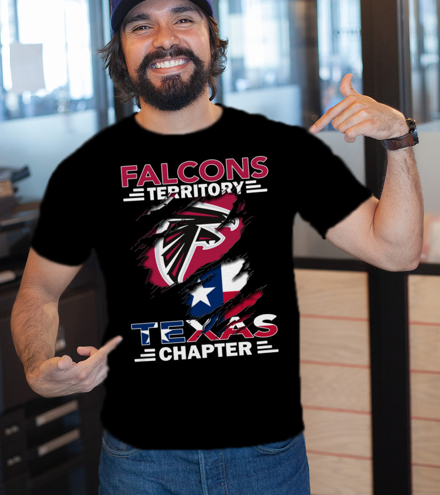 Falcons Territory Texas Chapter Logo With State Flag Elements For Fans T-Shirt