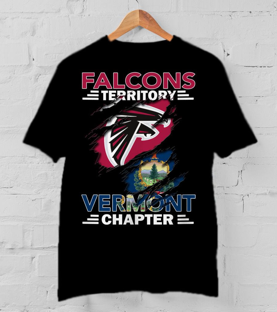Falcons Territory Vermont Chapter Atlanta Flag T-Shirt