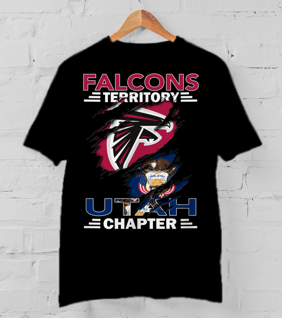 Falcons Territory Utah Chapter NFL Team Logo Fan Club T-Shirt