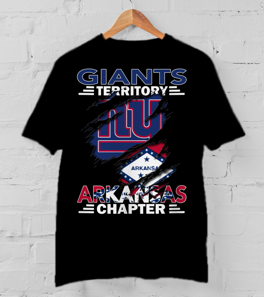 Giants Territory Arkansas Chapter NY Giants Logo Flag T-Shirt