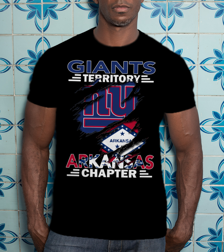 Giants Territory Arkansas Chapter NY Giants Logo Flag T-Shirt