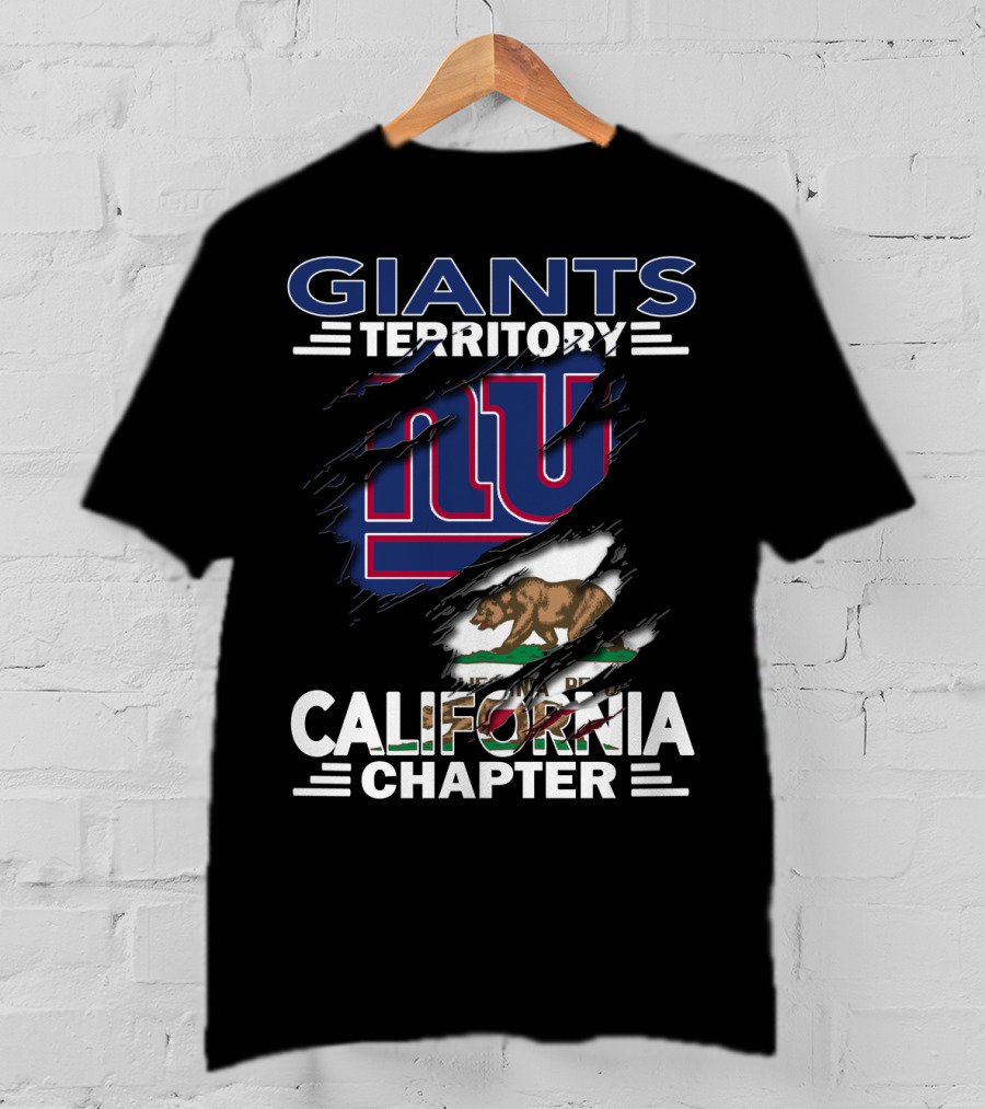 GIANTS Territory California Chapter California Bear Flag And New York Giants T-Shirt