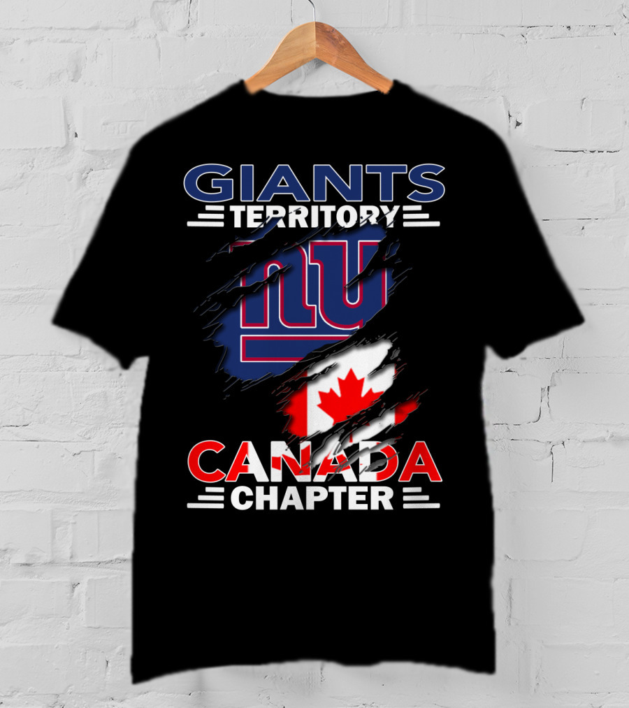 Giants Territory Canada Chapter NY Giants Canada Flag T-Shirt