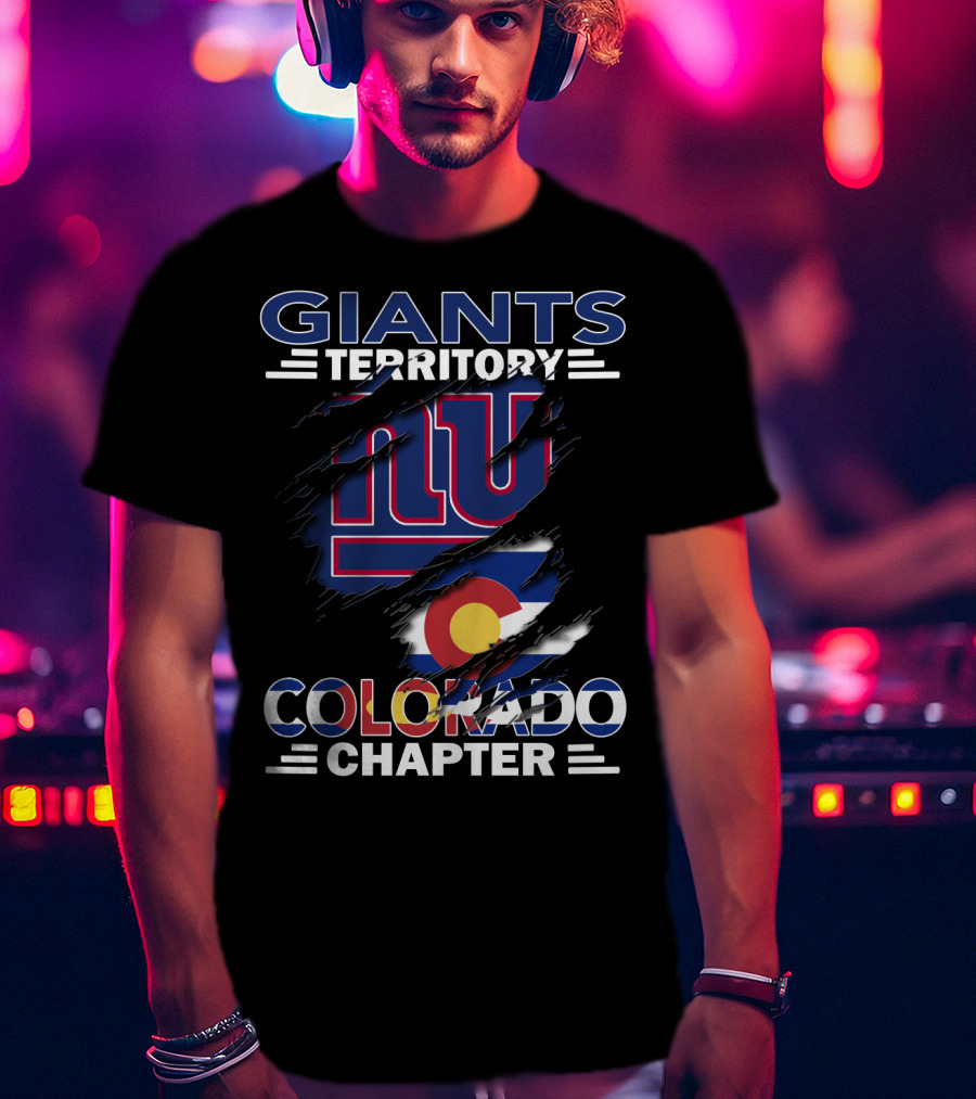 Giants Territory NY Logo Colorado Flag Chapter T-Shirt