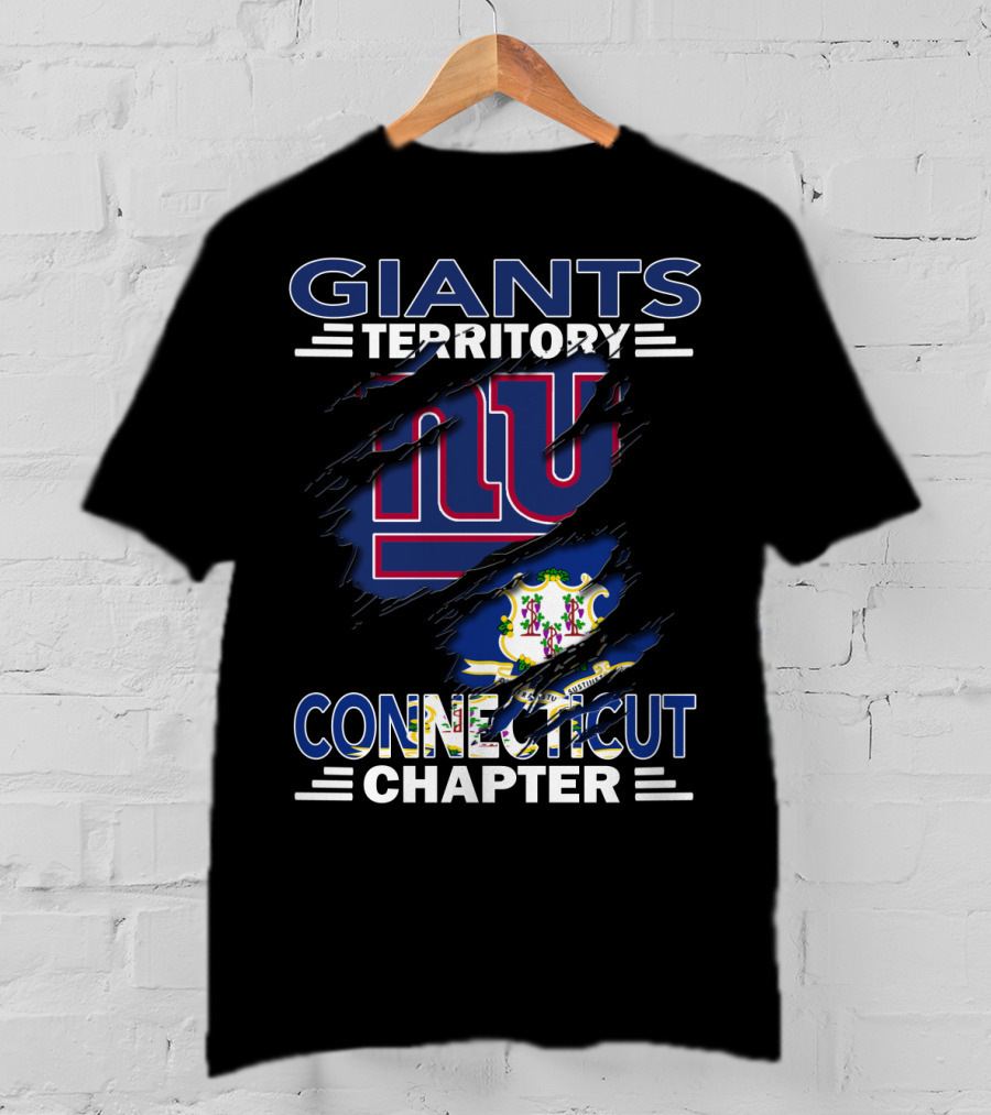 Giants Territory Connecticut Chapter NY Giants Connecticut Flag T-Shirt