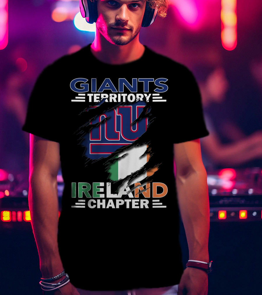 Giants Territory Ireland Chapter New York Giants Irish Flag T-Shirt