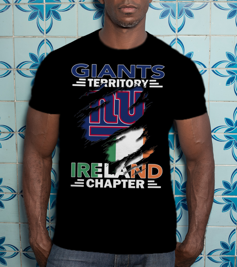 Giants Territory Ireland Chapter New York Giants Irish Flag T-Shirt