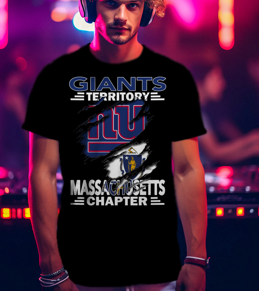 Giants Territory Massachusetts Chapter NY Sports Fan Community T-Shirt