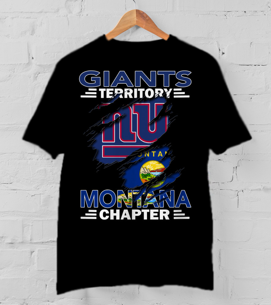 GIANTS Territory Montana Chapter NY Logo State Flag Elements T-Shirt