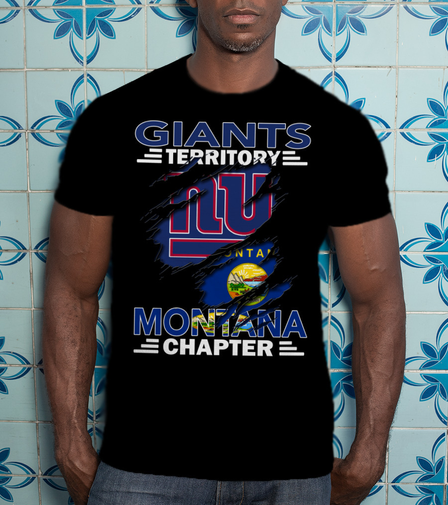 GIANTS Territory Montana Chapter NY Logo State Flag Elements T-Shirt