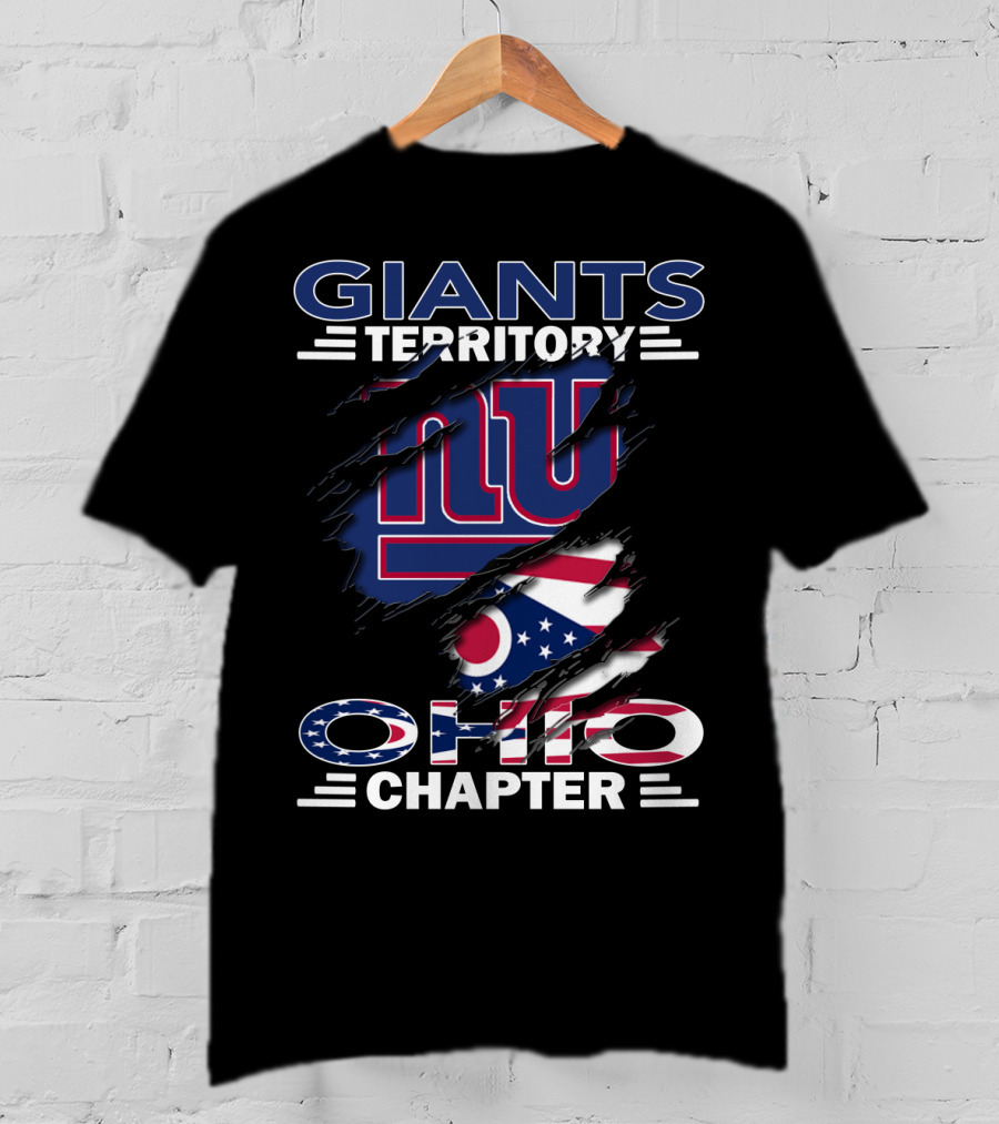 Giants Territory New York Ohio Chapter American Flag Elements T-Shirt