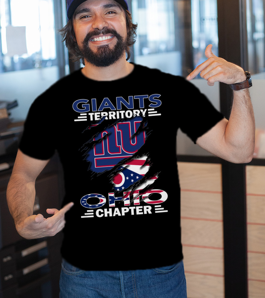 Giants Territory New York Ohio Chapter American Flag Elements T-Shirt
