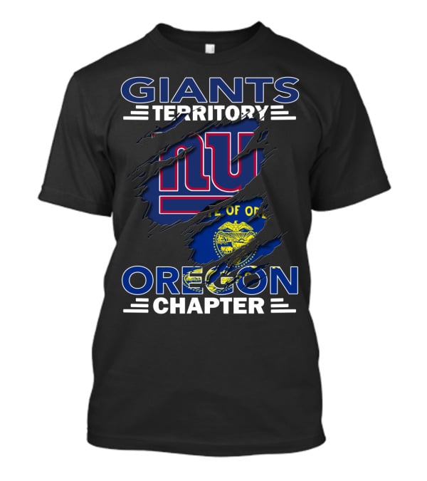 Giants Territory Oregon Chapter New York Giants And Oregon State Flag T-Shirt