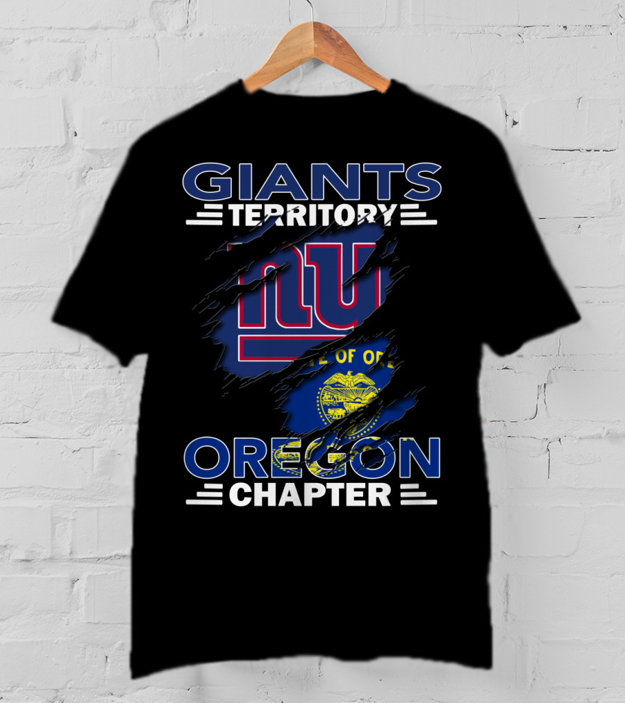 Giants Territory Oregon Chapter New York Giants And Oregon State Flag T-Shirt