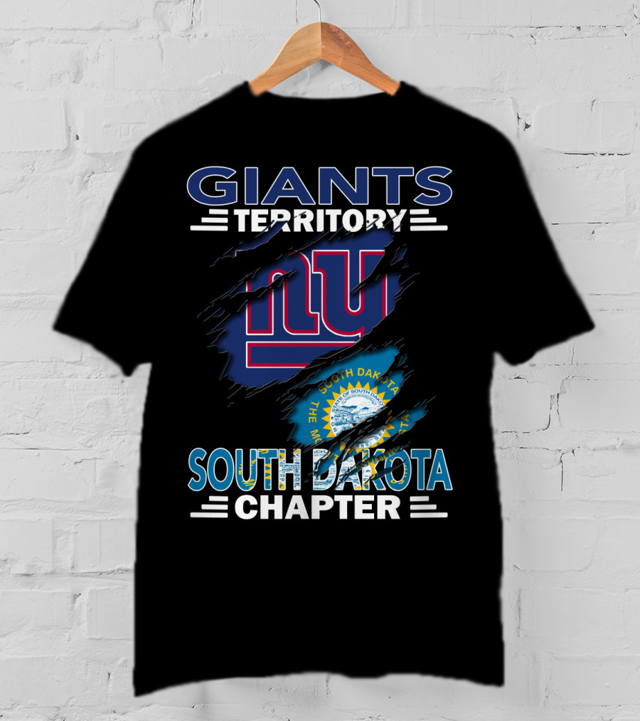 Giants Territory South Dakota Chapter New York Logo Flag Elements T-Shirt