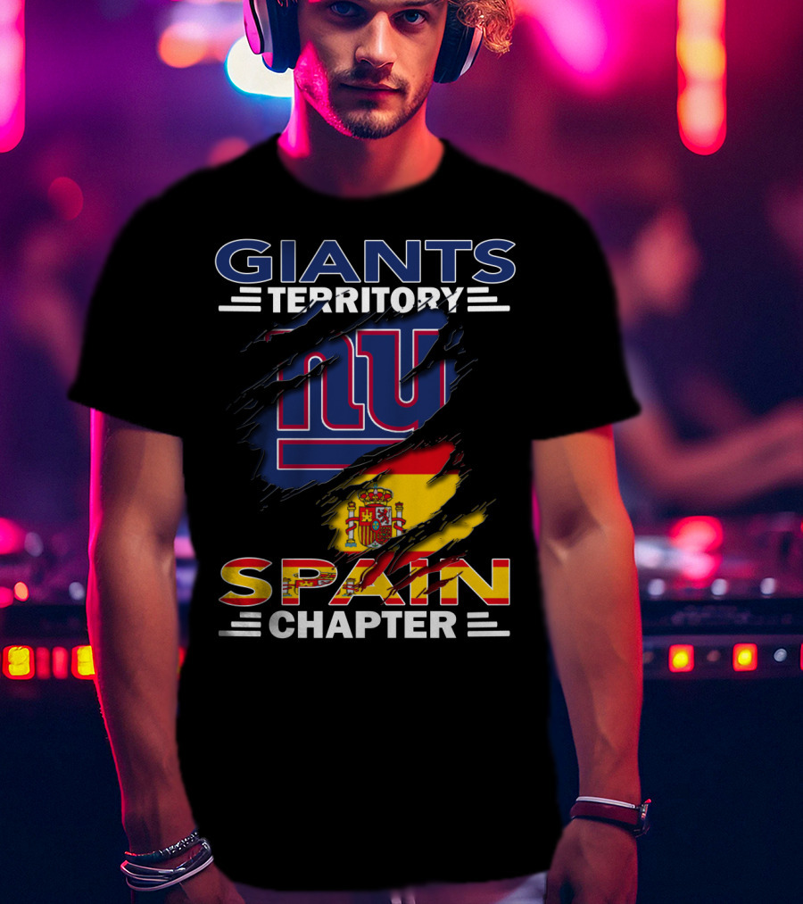 Giants Territory Spain Chapter NY Logo Flag T-Shirt
