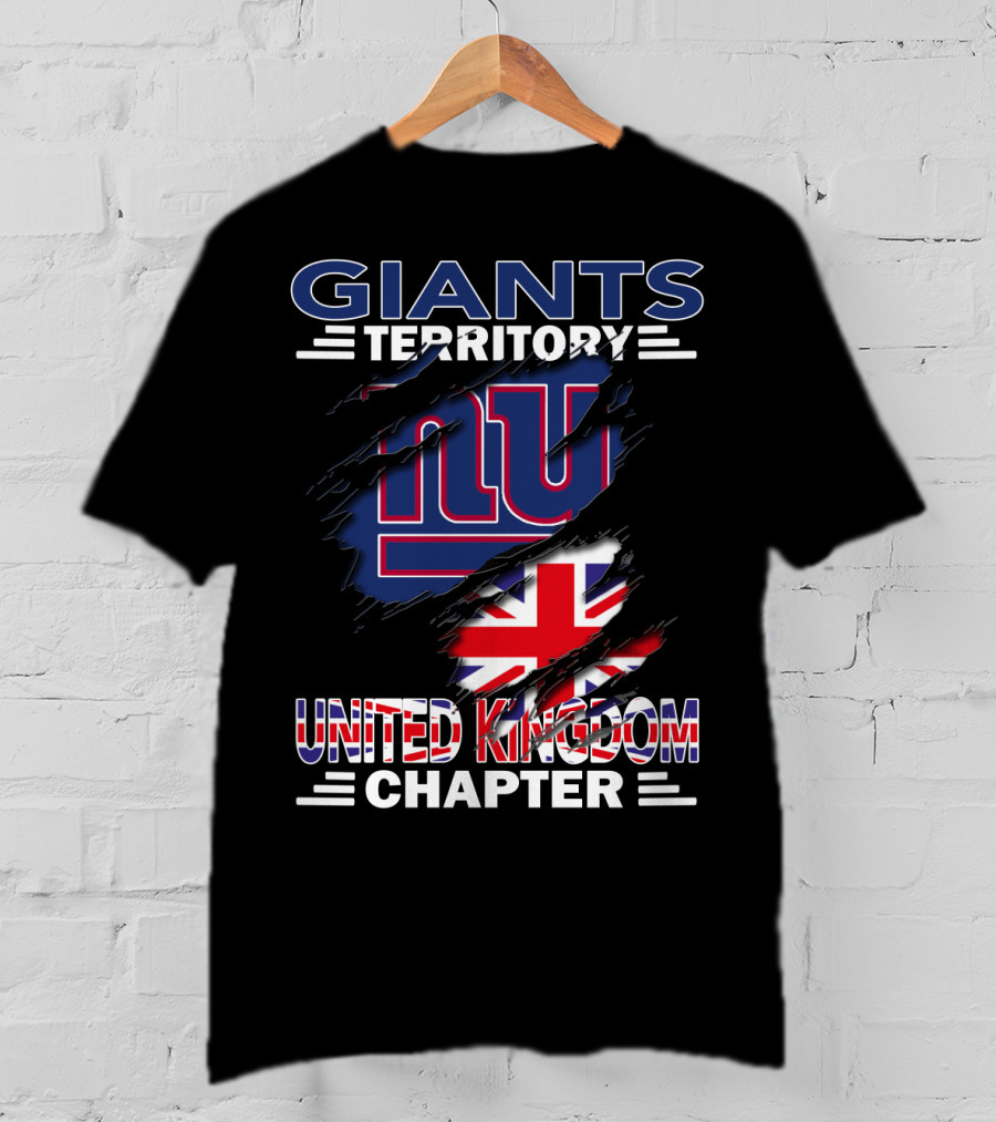 Giants Territory New York United Kingdom Chapter Union Jack T-Shirt