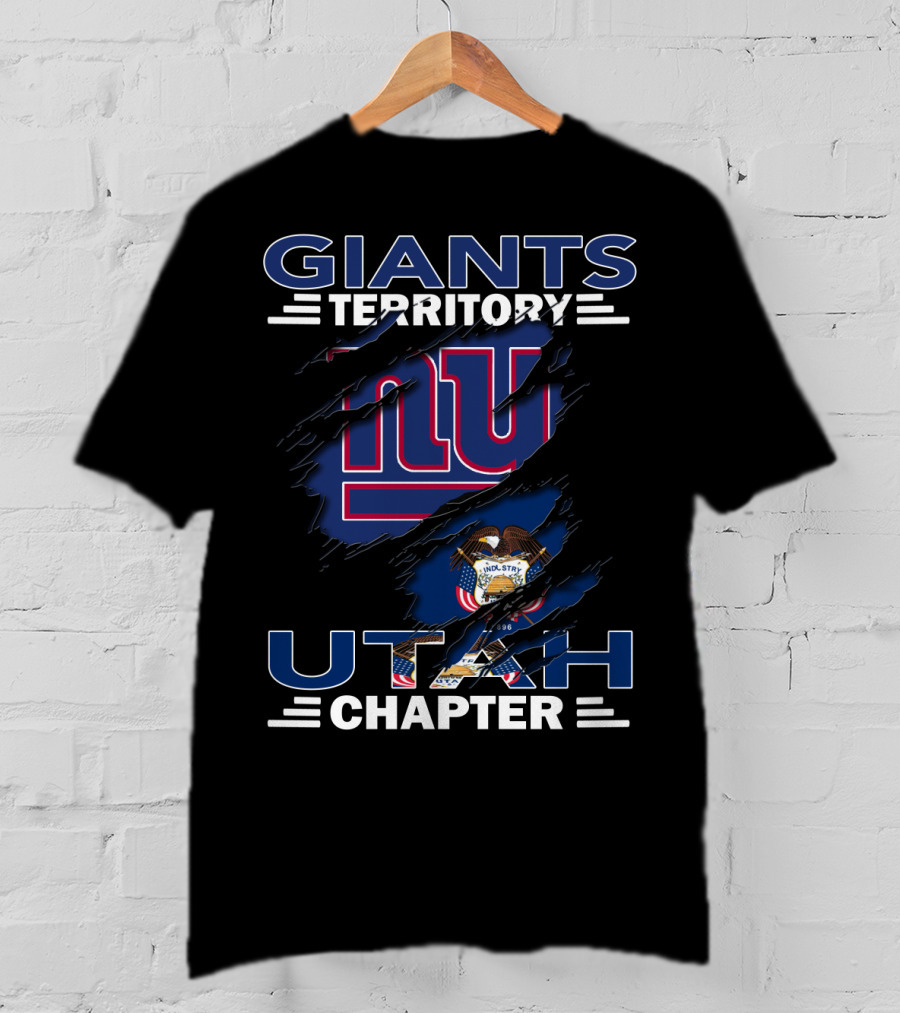 GIANTS TERRITORY UTAH CHAPTER New York Symbol With Utah State Emblem T-Shirt