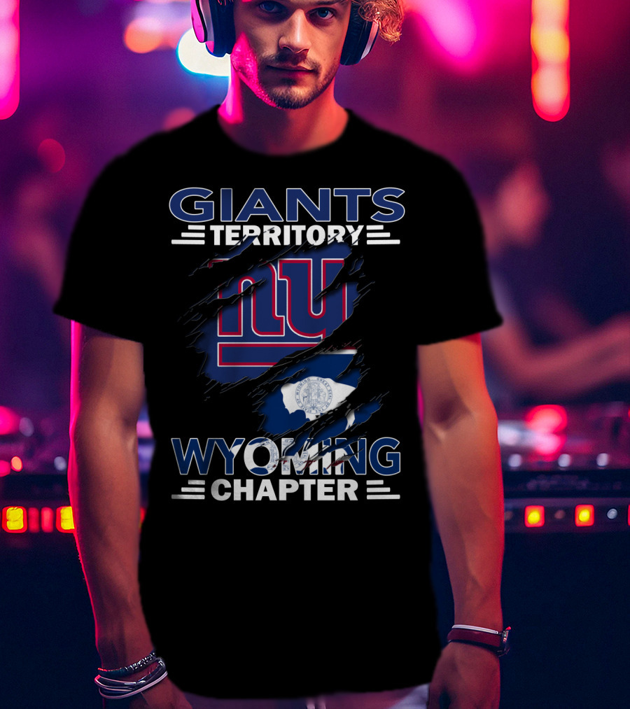 Wyoming Chapter Giants Territory NY Logo And State Seal Elements T-Shirt
