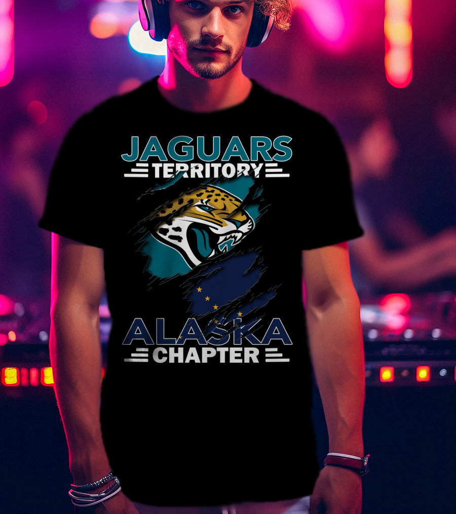 Jaguars Territory Alaska Chapter Big Cat With Claws And Stars T-Shirt