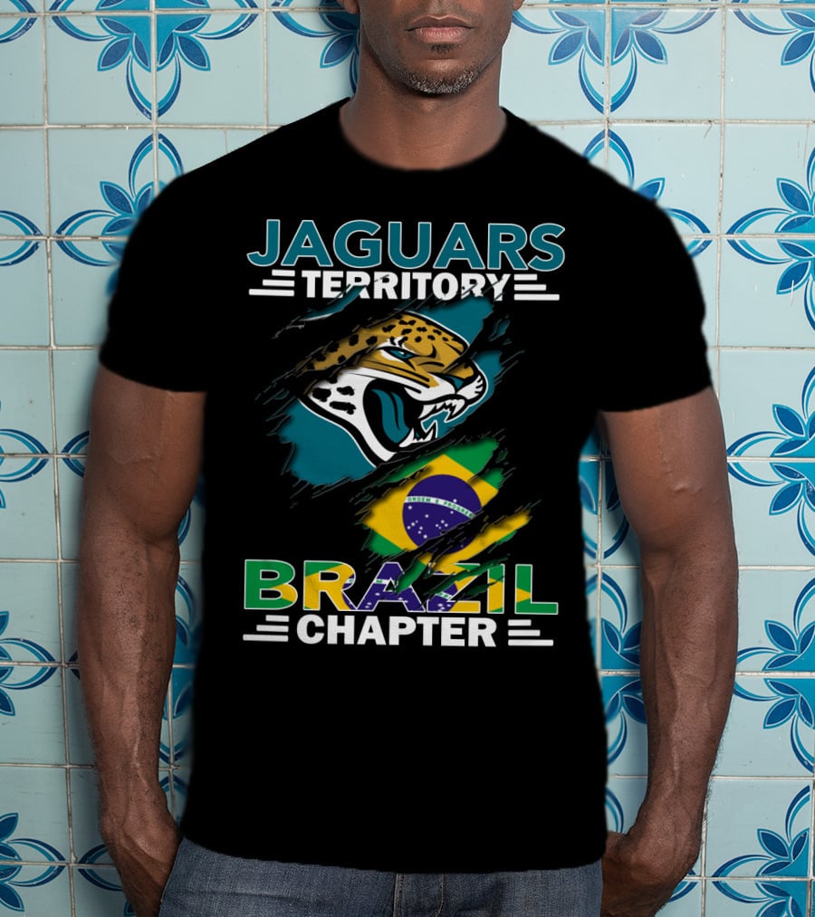 Jaguars Territory Brazil Chapter Jaguars Logo Brazil Flag T-Shirt