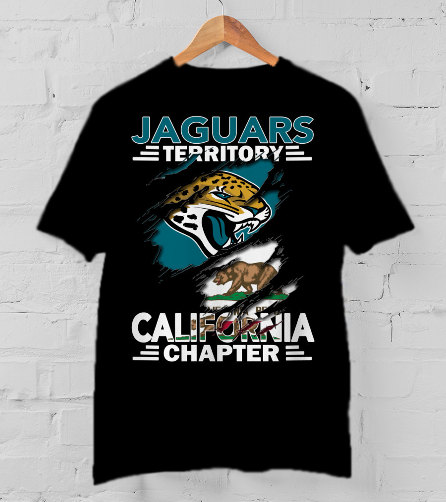 Jaguars Territory California Chapter With Jaguar And California Bear Graphics T-Shirt