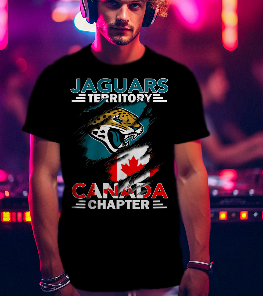 Jaguars Territory Canada Chapter With Jaguar And Canadian Flag Elements T-Shirt