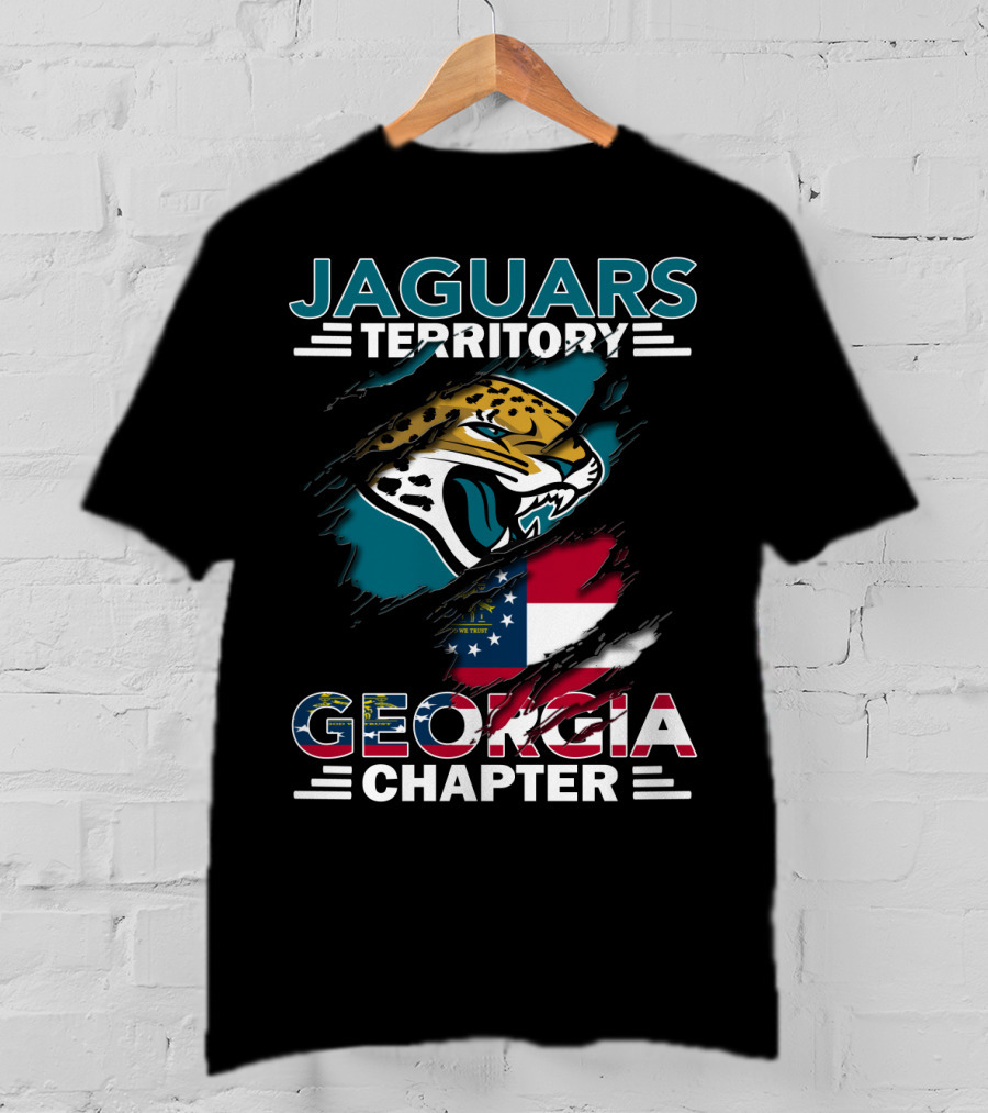 Jaguars Territory Georgia Chapter USA Flag Jaguar Head T-Shirt