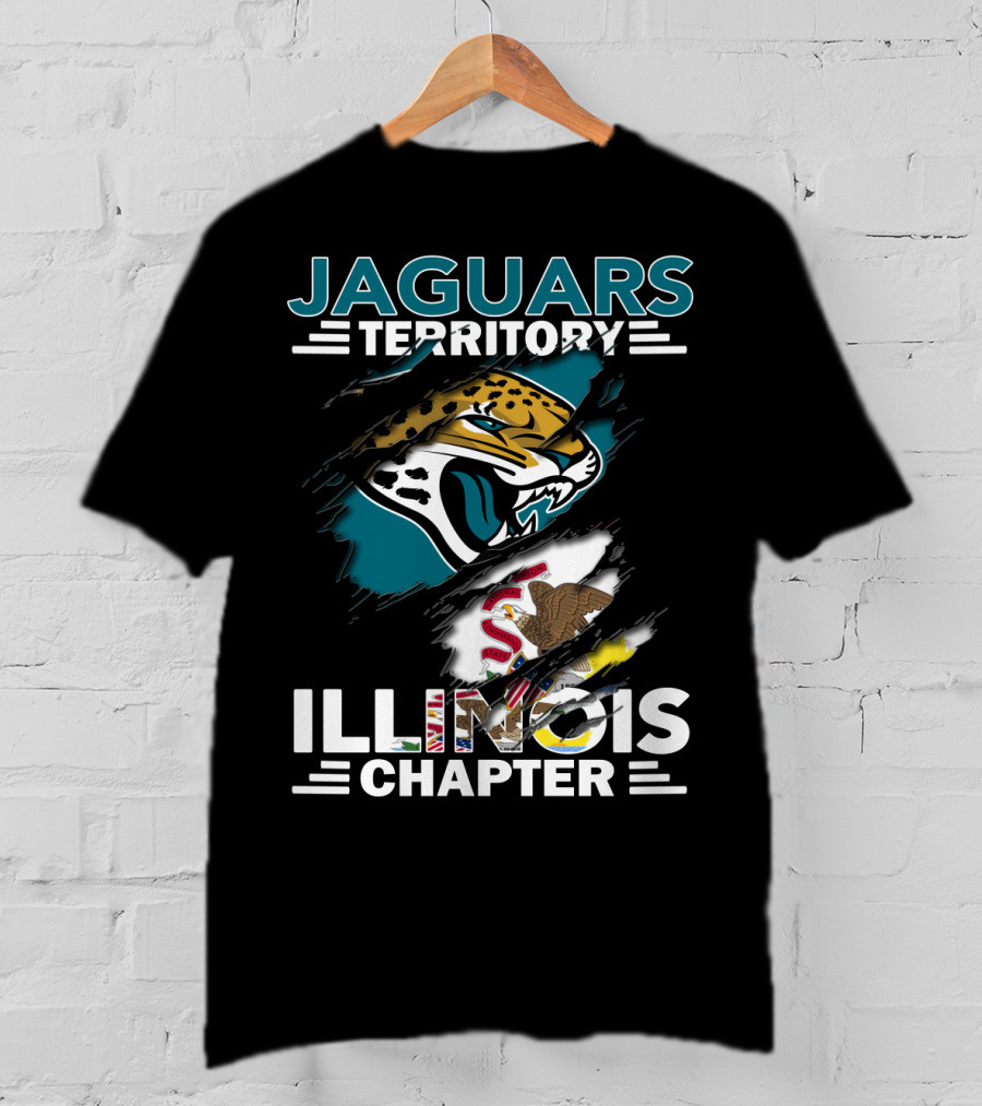 Jaguars Territory Illinois Chapter State Pride Roaring Mascot T-Shirt