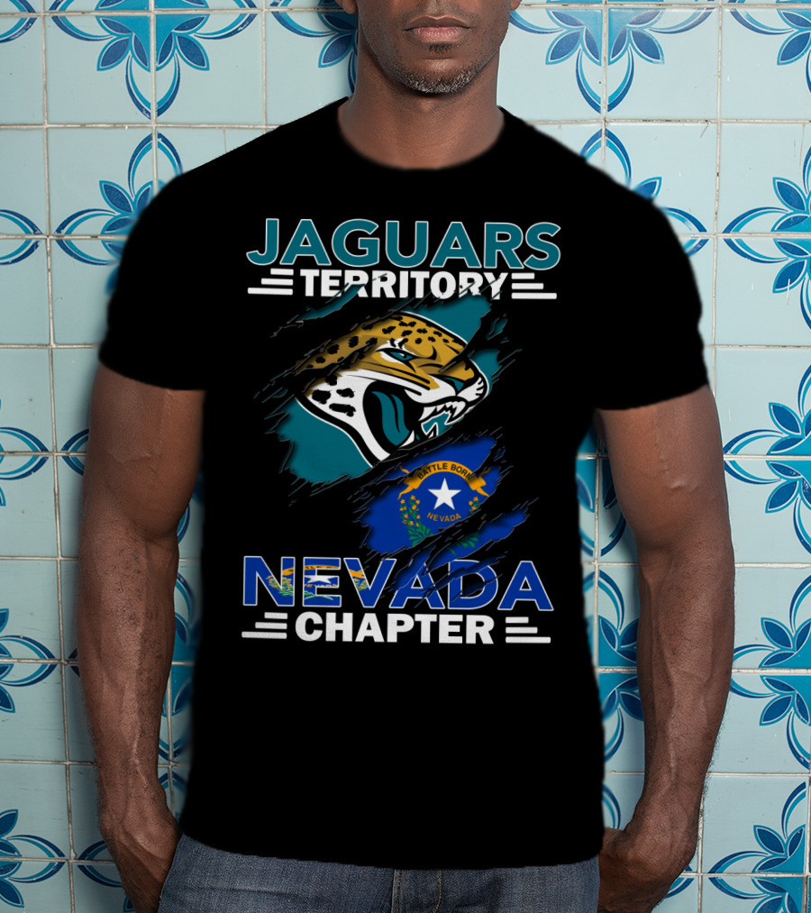 Jaguars Territory Nevada Chapter Battle Born Flag Emblem T-Shirt