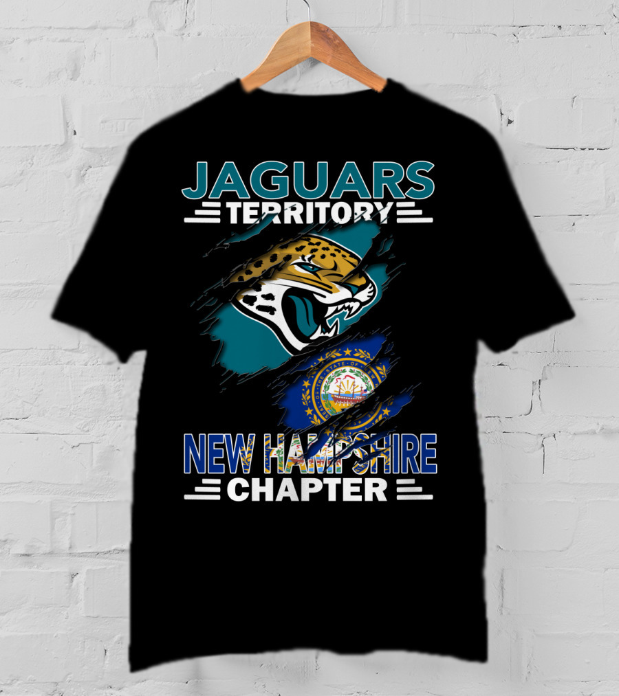 Jaguars Territory New Hampshire Chapter Logo Ripped T-Shirt