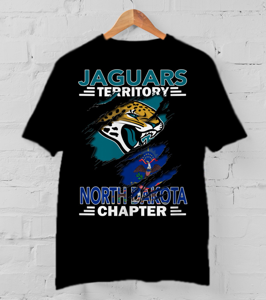 Jaguars Territory North Dakota Chapter Jaguars Logo And Flag T-Shirt