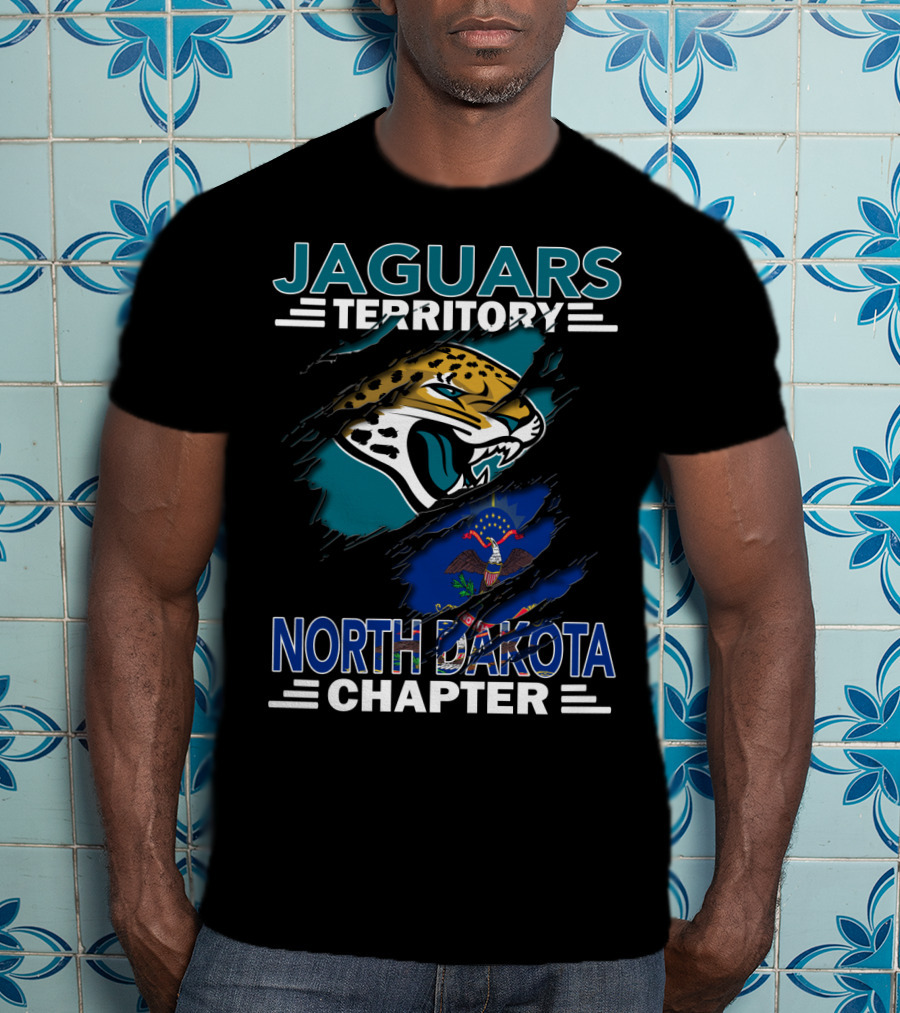 Jaguars Territory North Dakota Chapter Jaguars Logo And Flag T-Shirt