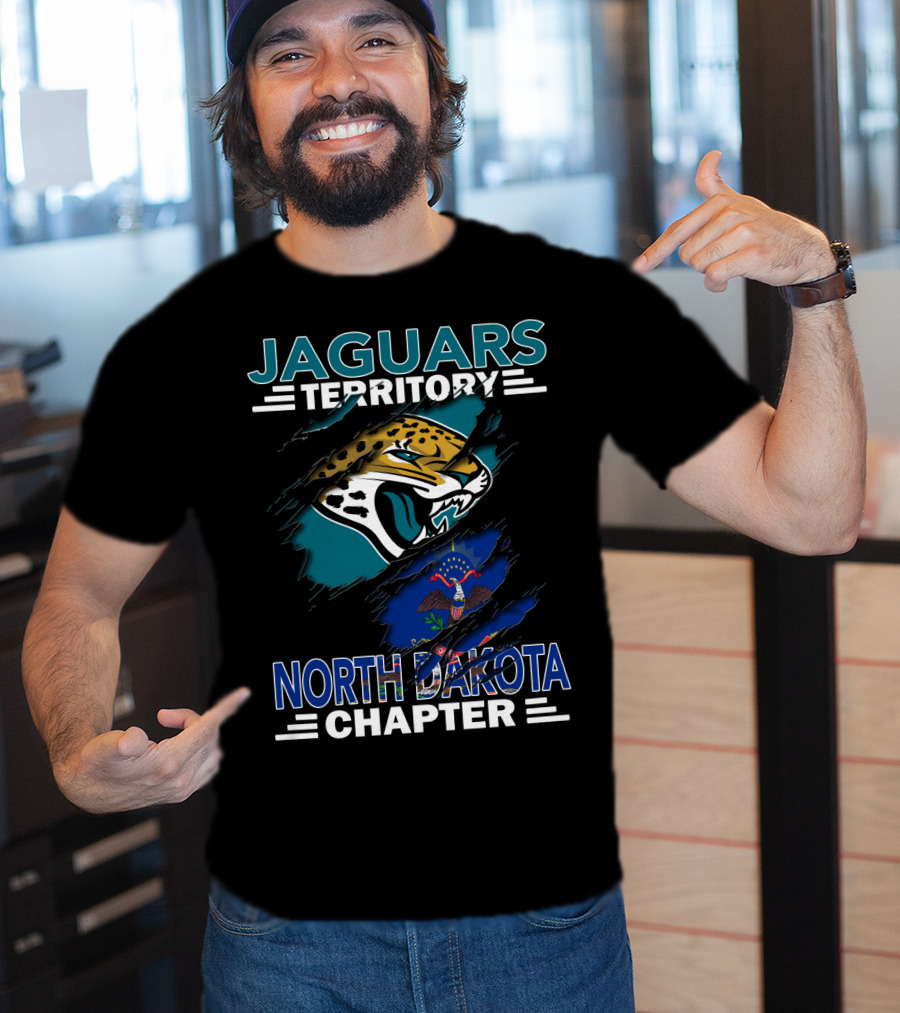 Jaguars Territory North Dakota Chapter Jaguars Logo And Flag T-Shirt