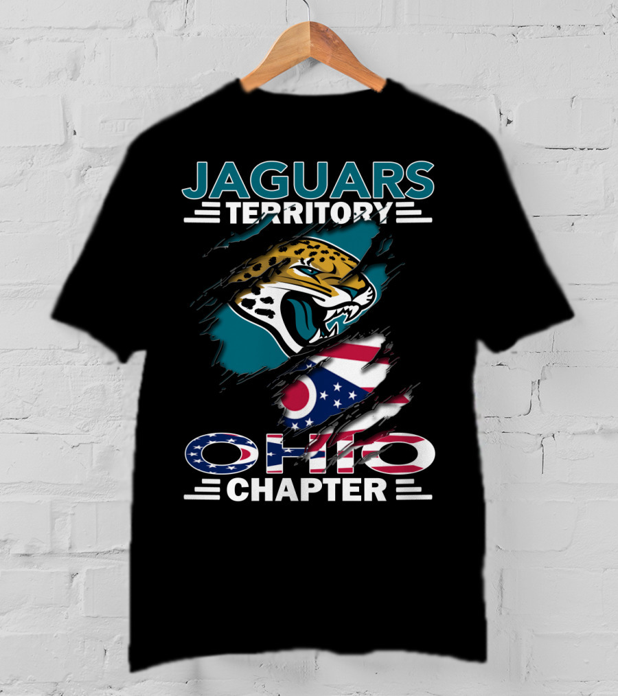 Jaguars Territory Ohio Chapter Jaguars Logo Ohio Flag T-Shirt