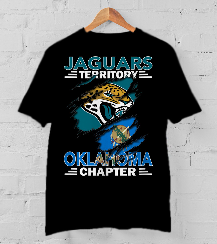 Jaguars Territory Oklahoma Chapter Logo With State Flag Emblem T-Shirt