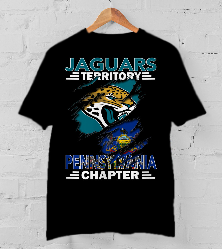 Jaguars Territory Pennsylvania Chapter Jaguars Logo State Flag T-Shirt