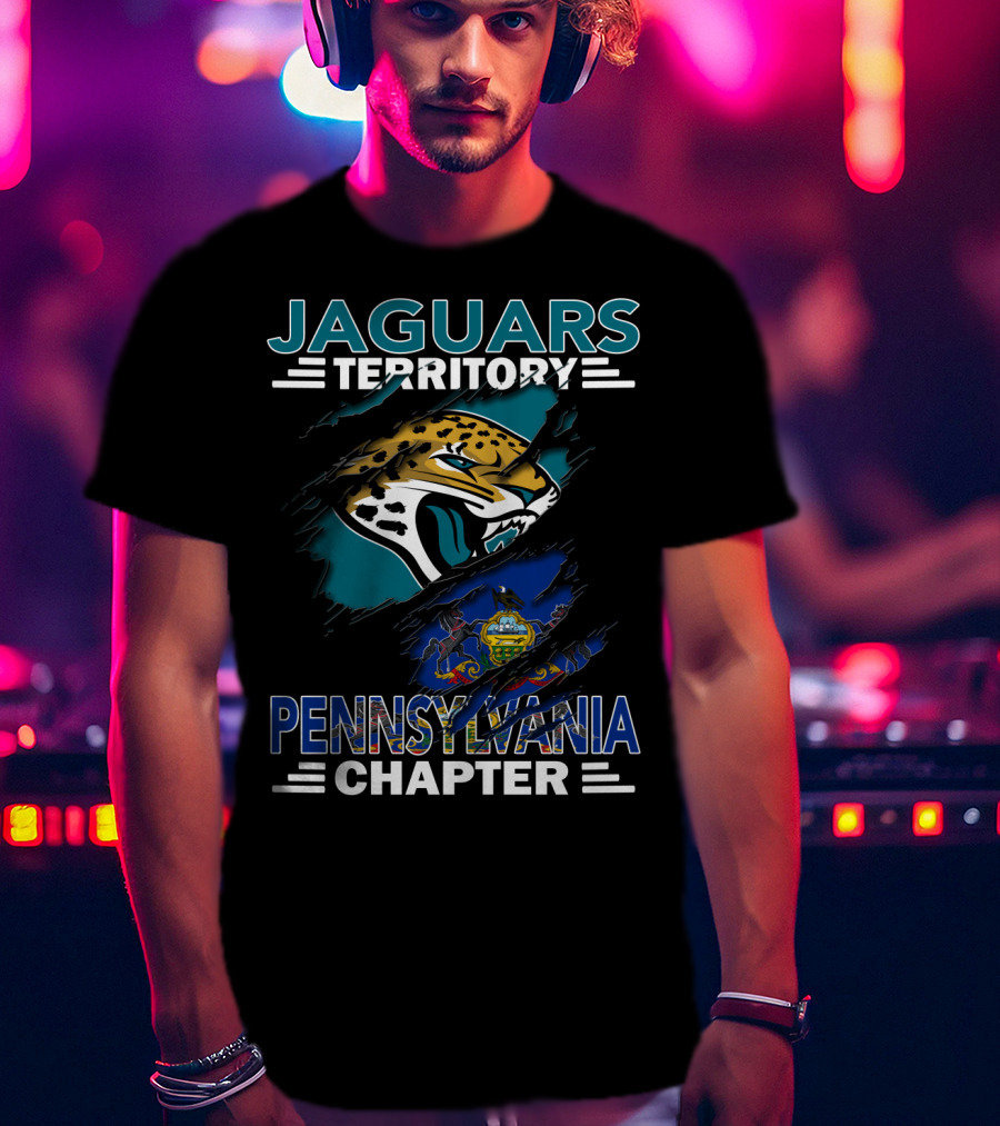 Jaguars Territory Pennsylvania Chapter Jaguars Logo State Flag T-Shirt
